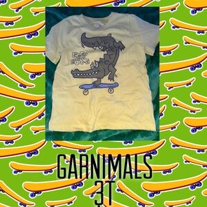 Garanimals Yellow T-Shirt with Skateboarding Crocodile